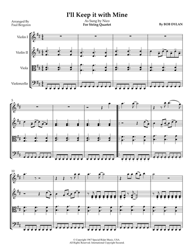 I'll Keep It With Mine (arr. Paul Bergeron)