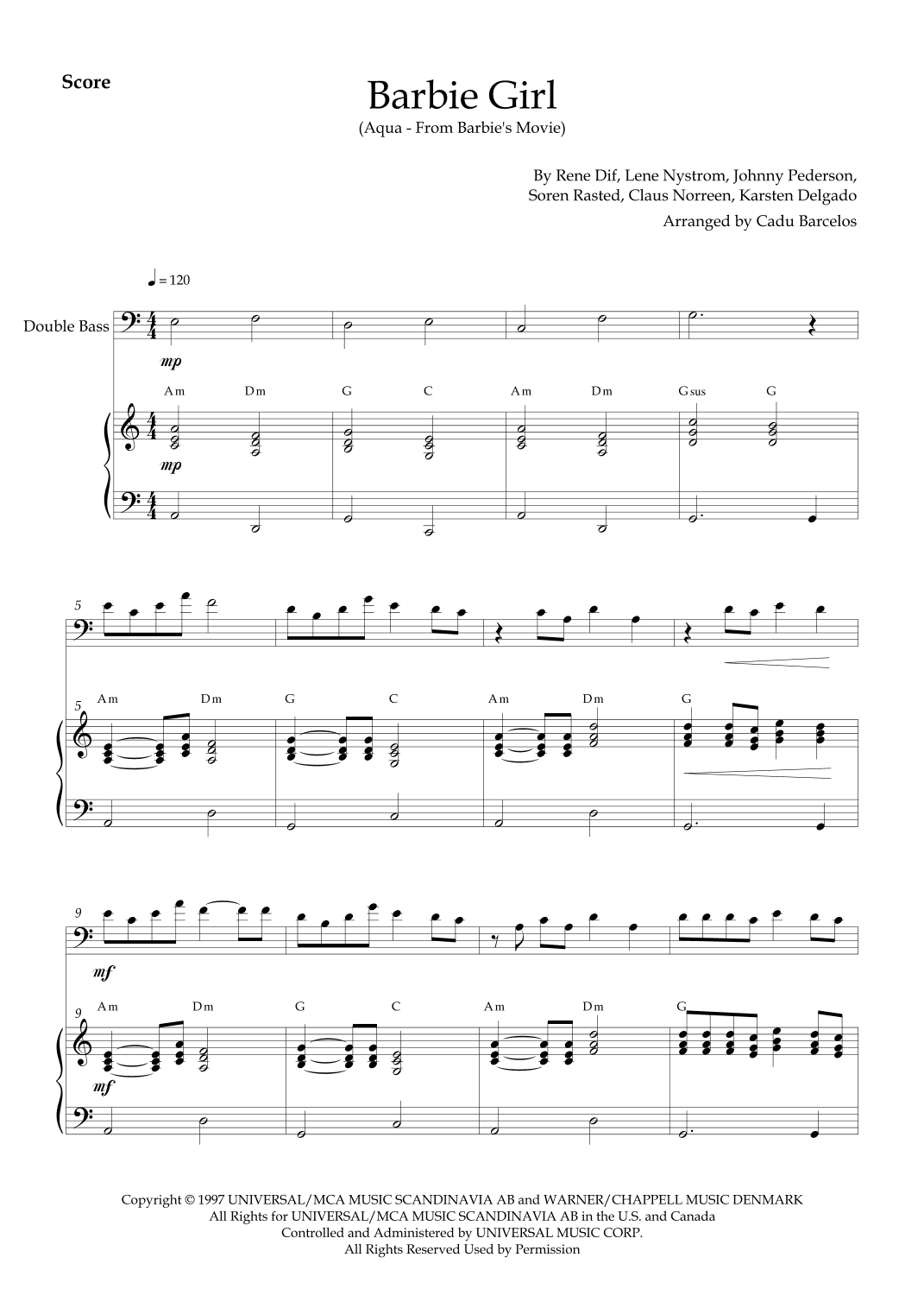 Barbie Girl (arr. Cadu Barcelos)