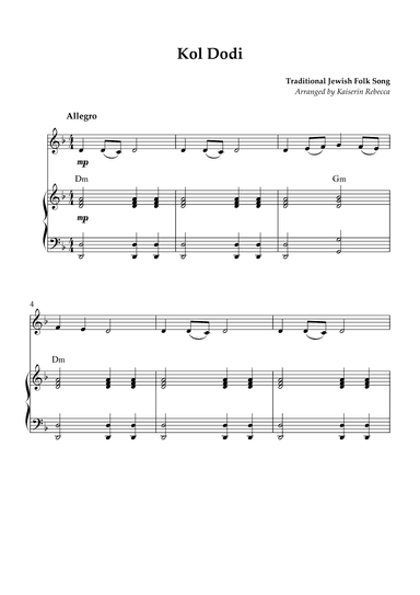 Kol Dodi (arr. Kaiserin Rebecca)