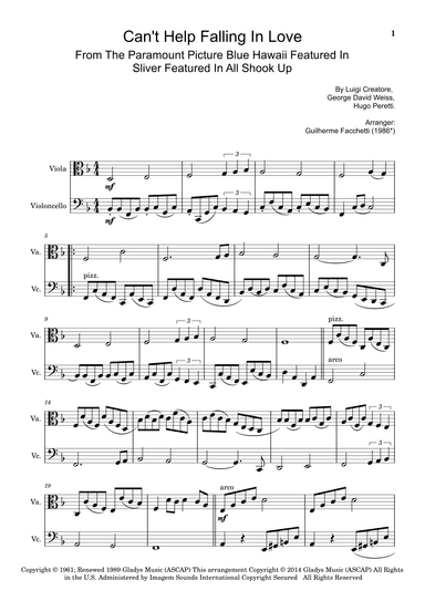 Can't Help Falling In Love (arr. Guilherme Facchetti)