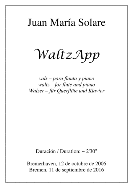 WaltzApp [Flute & Piano]