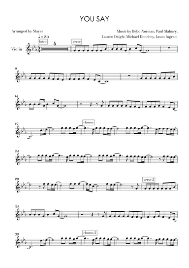 You Say (arr. Slayer)