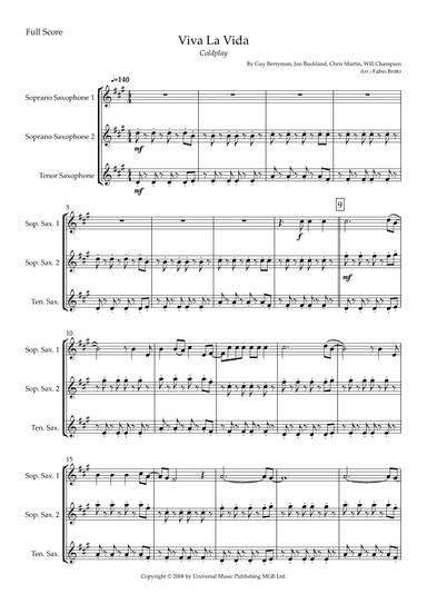 Viva La Vida (arr. Fabio Britto)