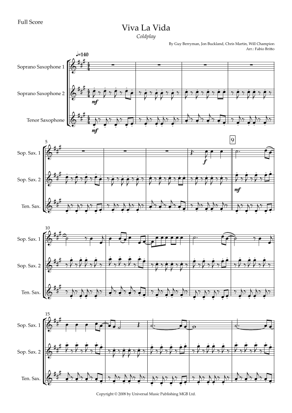 Viva La Vida (arr. Fabio Britto)