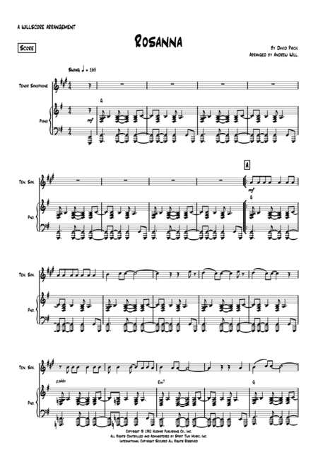 Rosanna (arr. Andrew Will)