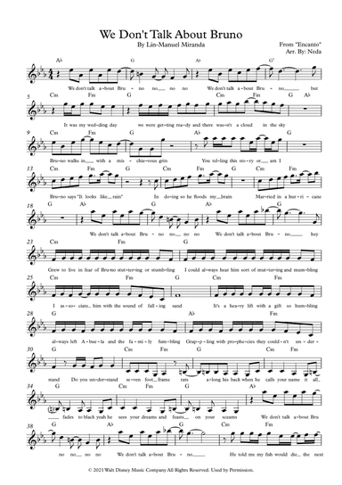 We Don't Talk About Bruno (arr. Arr. Neda)