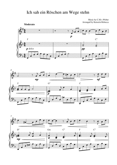 Ich sah ein Röschen am Wege stehn (arr. Kaiserin Rebecca)
