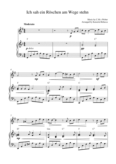 Ich sah ein Röschen am Wege stehn (arr. Kaiserin Rebecca)