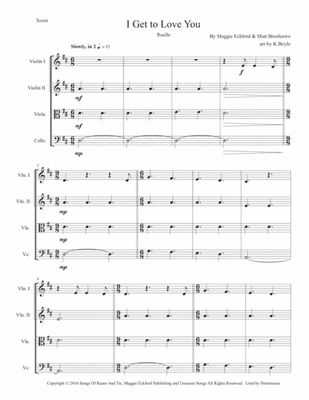 I Get To Love You (arr. Karlie Boyle)