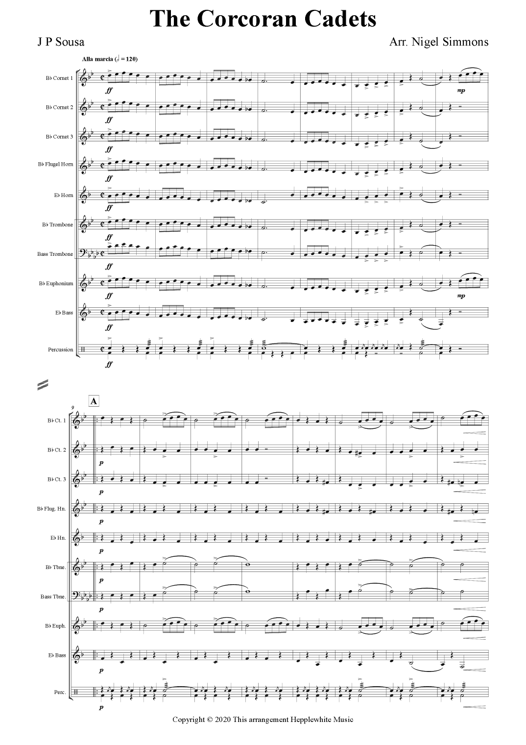 The Corcoran Cadets (arr. Nigel Simmons)