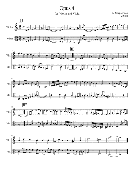 Opus 4 (for Violin and Viola)