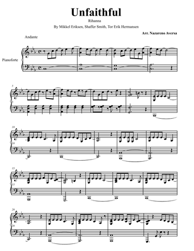 Unfaithful (arr. Nazareno Aversa)