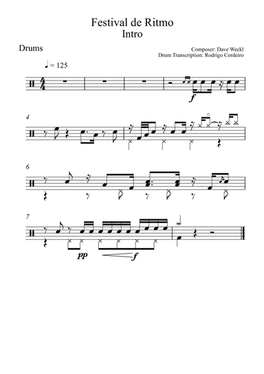 Festival de Ritmo - Drum Part