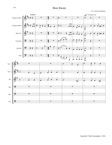 How Sweet (arr. Rod Cunningham)