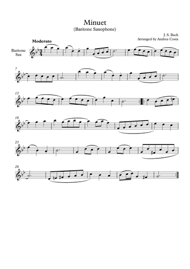 Minuet in G Minor (arr. Andrea Costa)