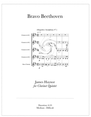Bravo Beethoven for Clarinet Quintet (arr. James Haynor)