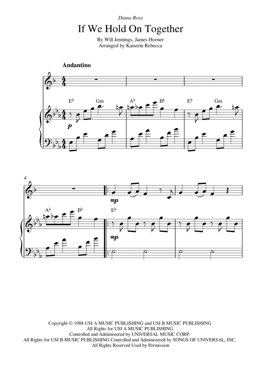 If We Hold On Together (arr. Kaiserin Rebecca)
