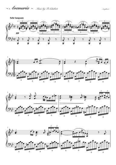 "Ave Maria" (B flat) (arr. pfkaori)