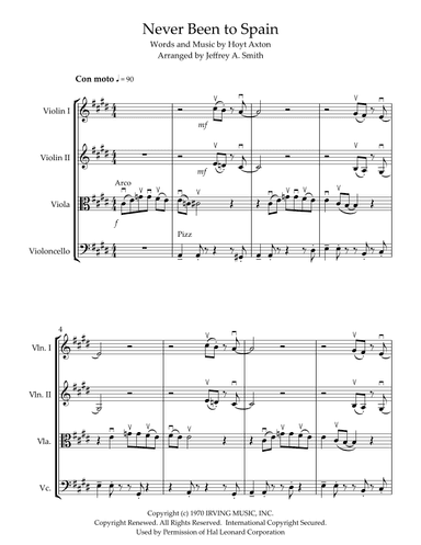 Never Been To Spain (arr. Jeffrey A. Smith)