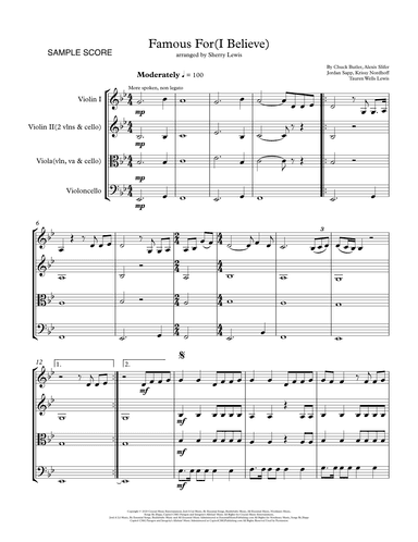 Famous For (i Believe) (arr. Sherry Lewis)