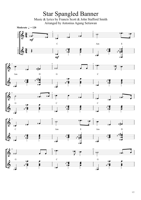 The Star Spangled-Banner (arr. Antonius Agung Setiawan)