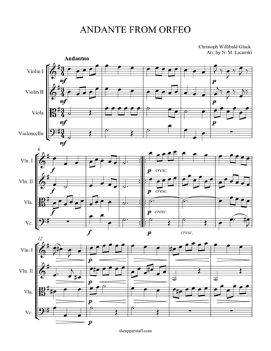Andante from Orfeo (arr. Nick Lacanski)