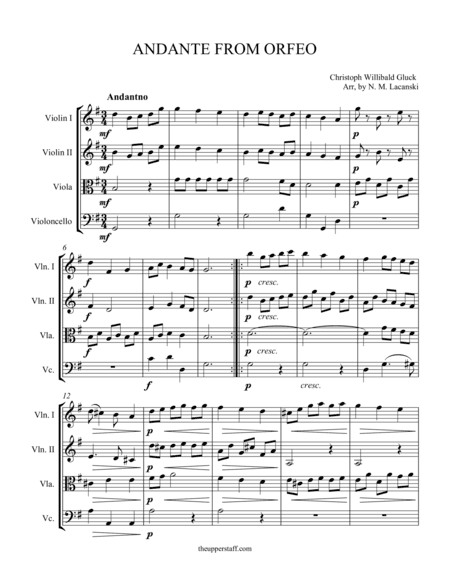 Andante from Orfeo (arr. Nick Lacanski)