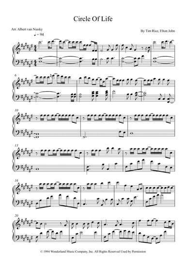 Circle Of Life (arr. Albert van Niasky)