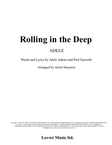 Rolling In The Deep (arr. Amrit Samaroo)