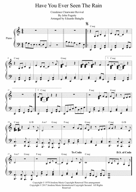 Have You Ever Seen The Rain? (arr. John Fogerty)