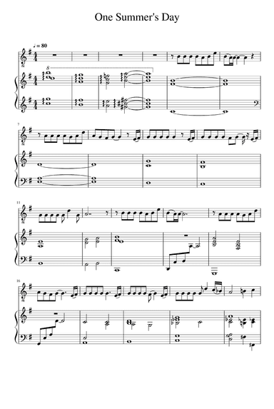 One Summer's Day (arr. Joe Hisaishi)