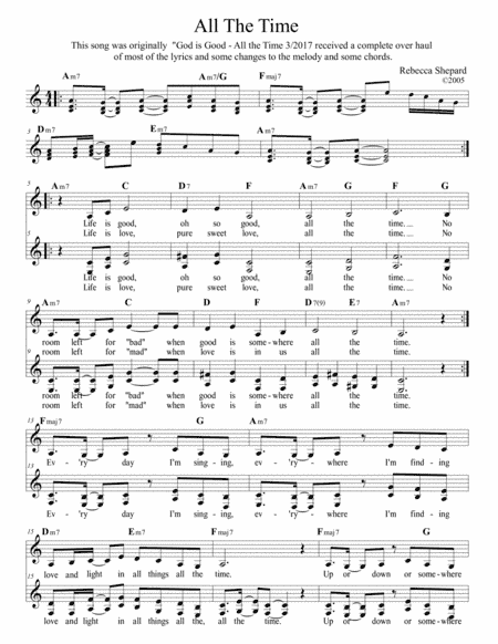 All The Time (with harmony)