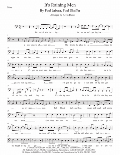 It's Raining Men (arr. Kevin Busse)