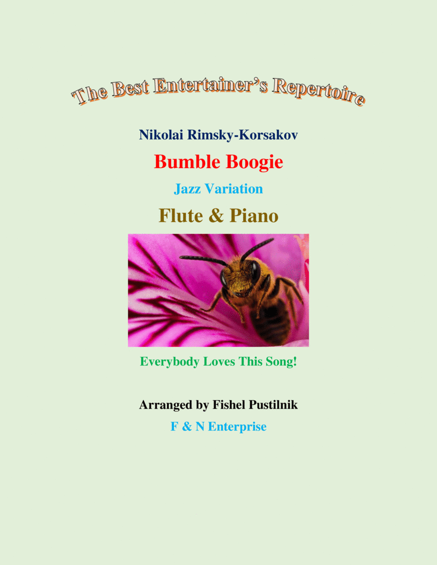 "Bumble Boogie Jazz Variation"-Piano Background Track for Flute and Piano-Video (arr. Fishel Pustilnik)