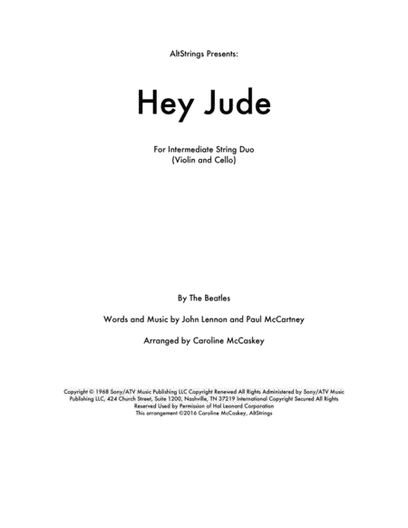 Hey Jude (arr. Caroline McCaskey)