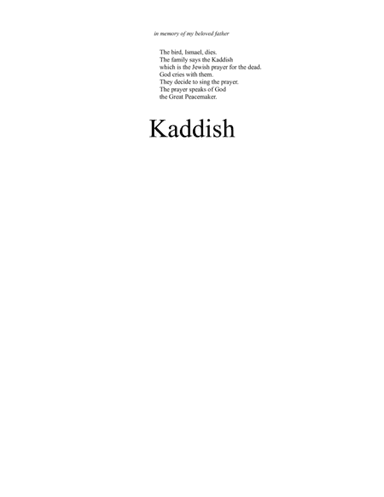Kaddish - a new melody for the ancient prayer