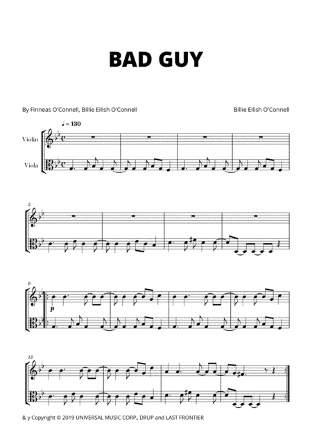Bad Guy (arr. Cadenza Editions)