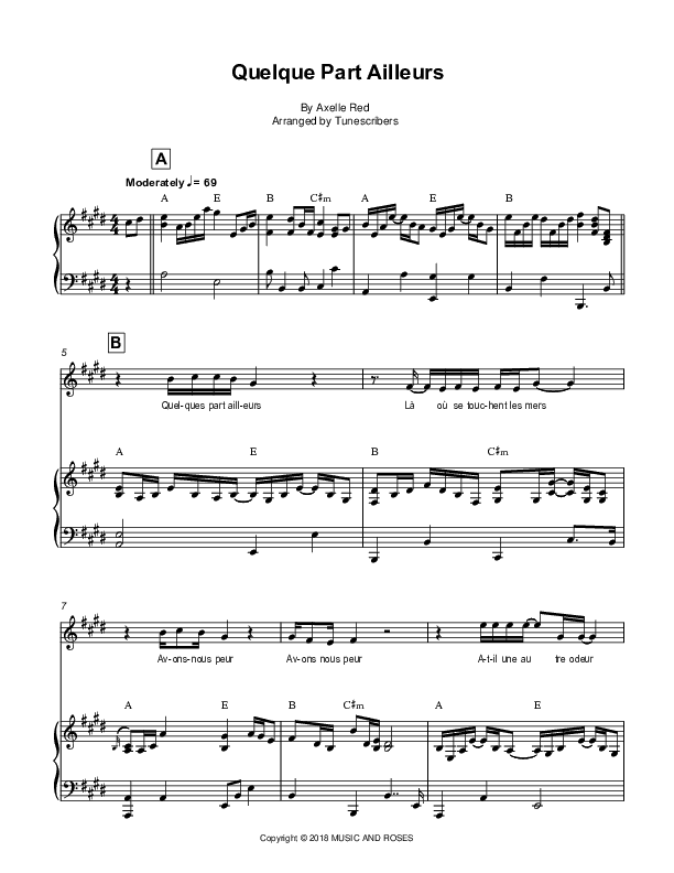 Quelque Part Ailleurs (arr. Tunescribers)