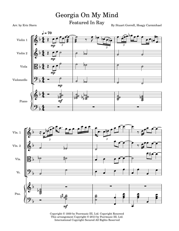 Georgia On My Mind (arr. Eric Stern)