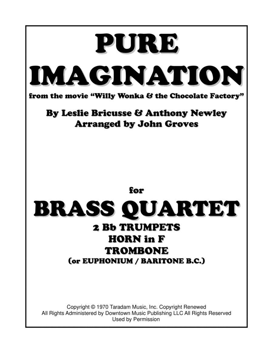 Pure Imagination (arr. John Groves)