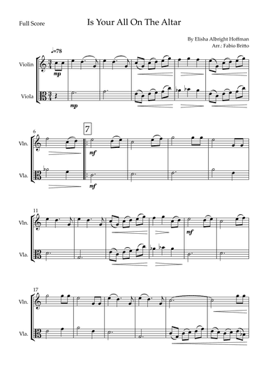 Is Your All On The Altar? (arr. Fabio Britto)