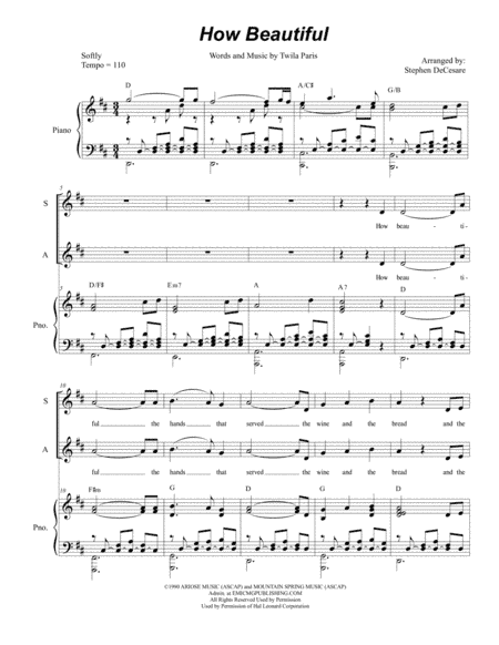How Beautiful (arr. Stephen DeCesare)