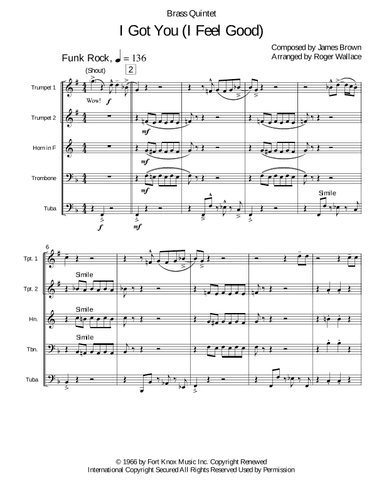 I Got You (i Feel Good) (arr. Roger Wallace)