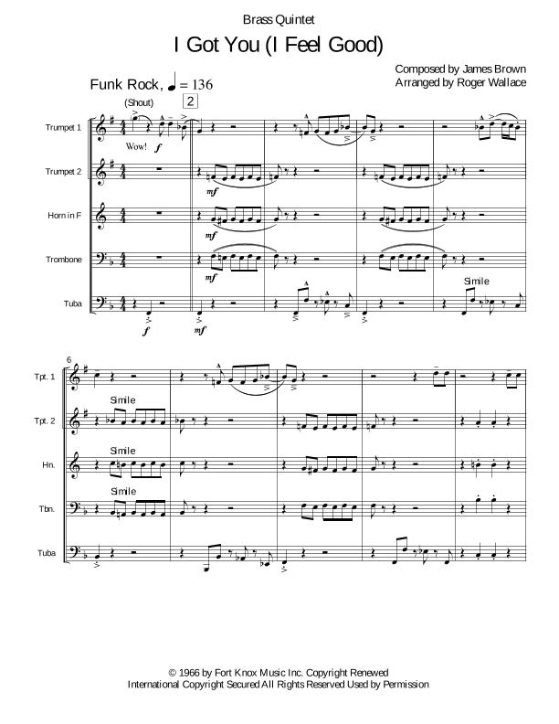 I Got You (i Feel Good) (arr. Roger Wallace)