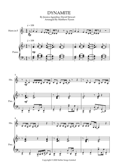 Dynamite (arr. Matthew pyeon)