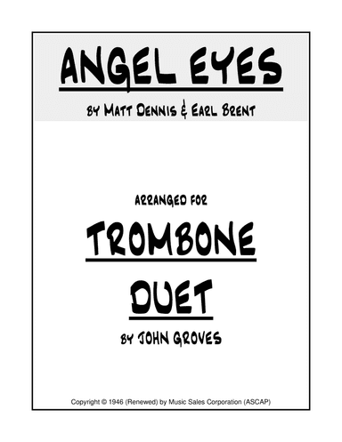 Angel Eyes (arr. John Groves)