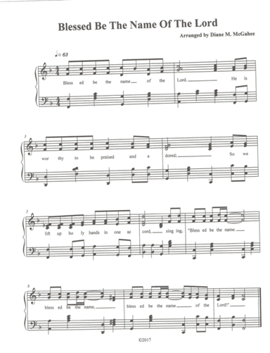 Blessed Be The Name Of The Lord (arr. Diane M. McGahee)