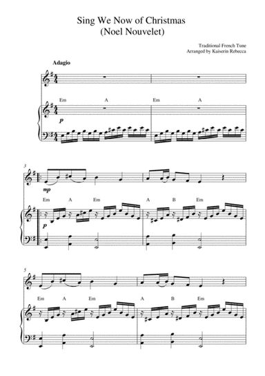 Sing We Now of Christmas (Noel Nouvelet) (for oboe solo and piano accompaniment) (arr. Kaiserin Rebecca)