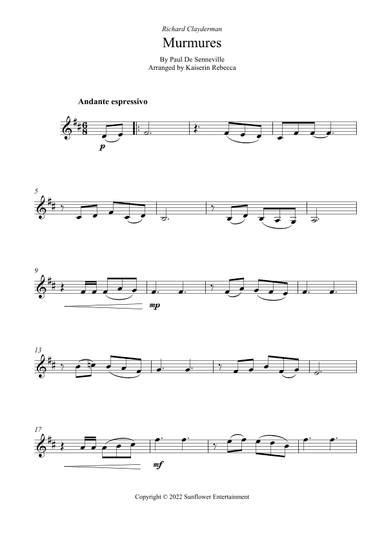 Murmures (arr. Kaiserin Rebecca)