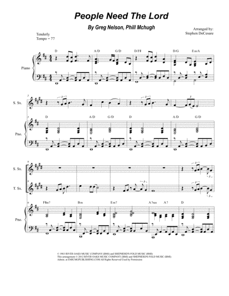 People Need The Lord (arr. Stephen DeCesare)